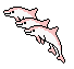 Sprite of the dolphins from Rhythm Heaven