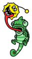 Chameleon and a bug
